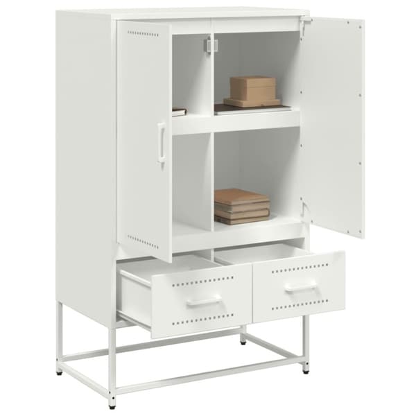 vidaXL skab 68x39x111,5 cm stål hvid