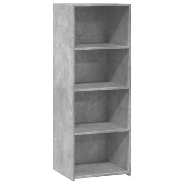 vidaXL Kaappi betoninharmaa 45x41x124 cm tekninen puu