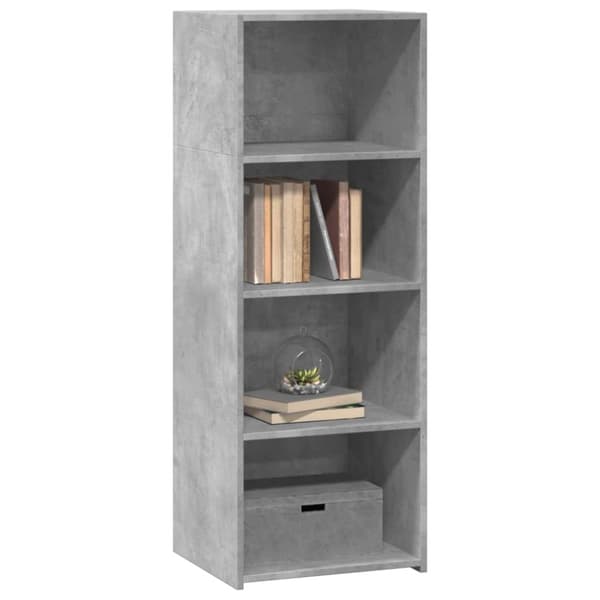 vidaXL Kaappi betoninharmaa 45x41x124 cm tekninen puu