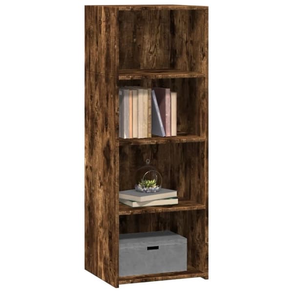 vidaXL reol 45x41x124 cm konstrueret træ røget egetræsfarve