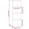 Miniatyrbillede 10 af 11: vidaXL reol 45x41x124 cm konstrueret træ brun egetræsfarve