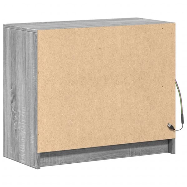 vidaXL Senkki LED-valoilla harmaa Sonoma 72x34x61 cm tekninen puu