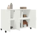 Miniatyrbilde 6 av 11: vidaXL Skjenk hvit 100,5x39x72 cm stål