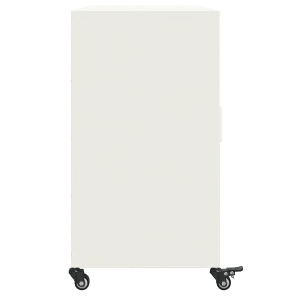 vidaXL Skjenk hvit 100,5x39x72 cm stål