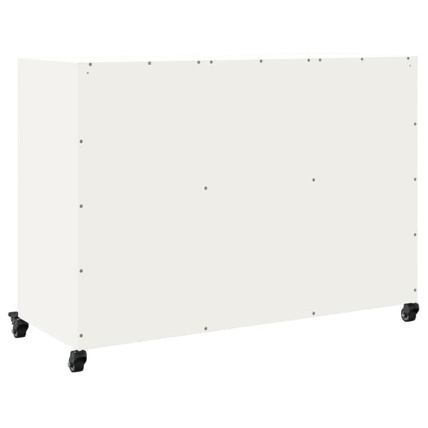 vidaXL Skjenk hvit 100,5x39x72 cm stål
