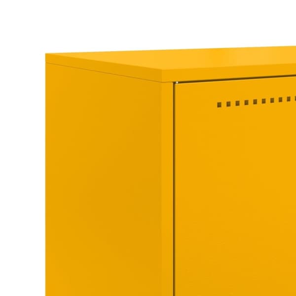 vidaXL Highboard sennepsgul 68,5x38,5x123,5 cm stål
