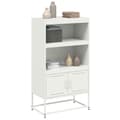 Miniatyrbilde 5 av 11: vidaXL Highboard hvit 68,5x38,5x123,5 cm stål