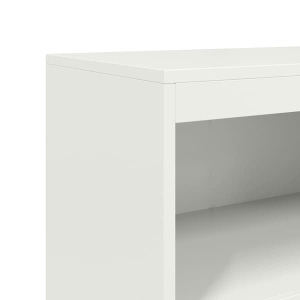 vidaXL Highboard hvit 68,5x38,5x123,5 cm stål