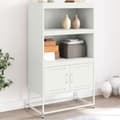 Miniatyrbilde 2 av 11: vidaXL Highboard hvit 68,5x38,5x123,5 cm stål