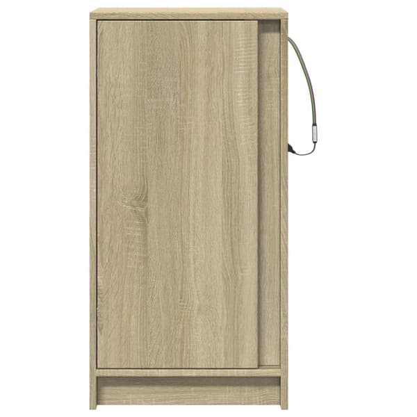 vidaXL Skjenk med LED sonoma eik 42,5x34x85 cm konstruert tre