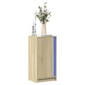 Miniatyrbilde 2 av 11: vidaXL Skjenk med LED sonoma eik 42,5x34x85 cm konstruert tre