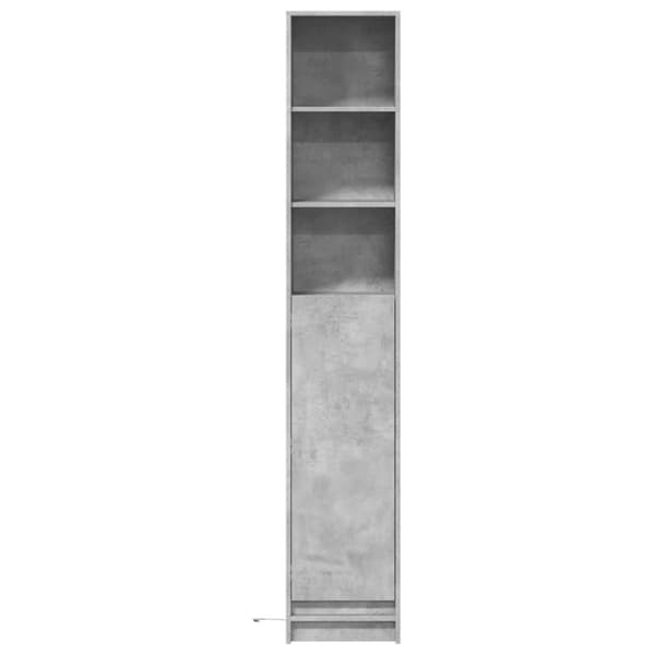vidaXL Skänk med LED betonggrå 36x32,5x200 cm konstruerat trä