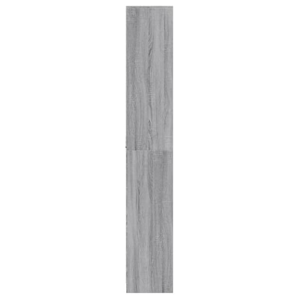 vidaXL Garderobe med LED grå sonoma 41,5x32,5x200 cm konstruert tre