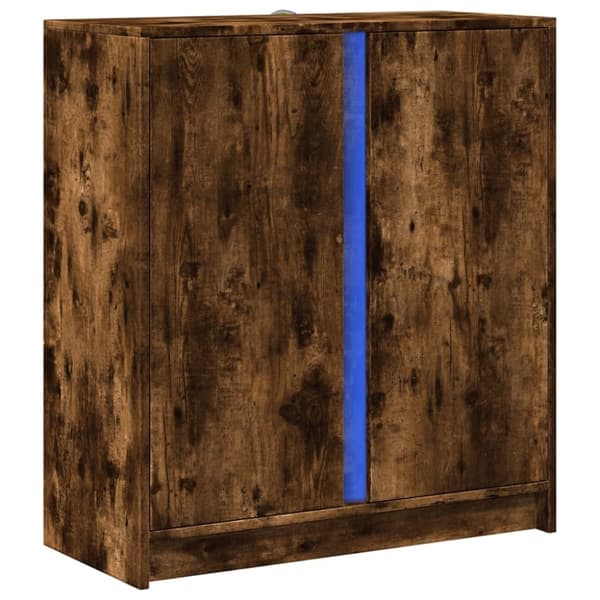 vidaXL Senkki LED-valoilla savutammi 77x34x85 cm tekninen puu