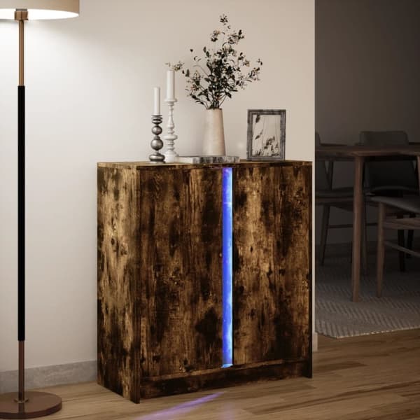 vidaXL Senkki LED-valoilla savutammi 77x34x85 cm tekninen puu