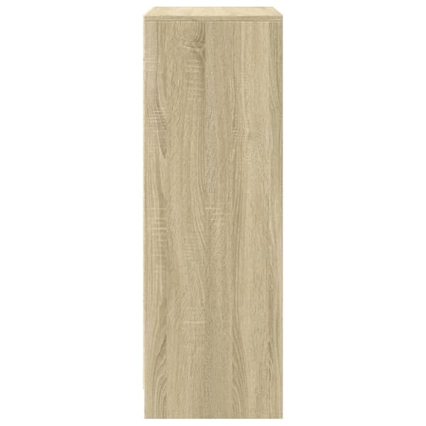 vidaXL skab med LED 77x34x100 cm konstrueret træ sonoma-eg
