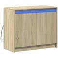 Pikkukuva 4 / 11: vidaXL Senkki LED-valoilla Sonoma-tammi 72x34x61 cm tekninen puu