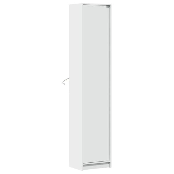 vidaXL skab med LED-lys 41,5x32,5x200 cm konstrueret træ hvid