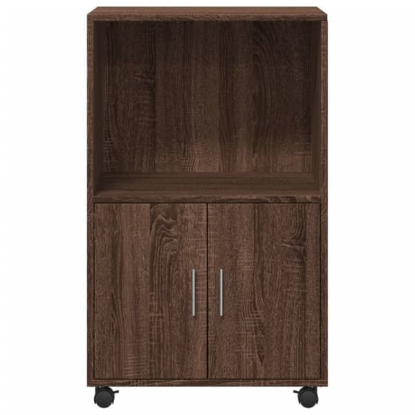 vidaXL rullebord 55x40x91 cm konstrueret træ brun egetræsfarve