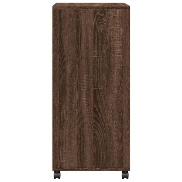 vidaXL rullebord 55x40x91 cm konstrueret træ brun egetræsfarve