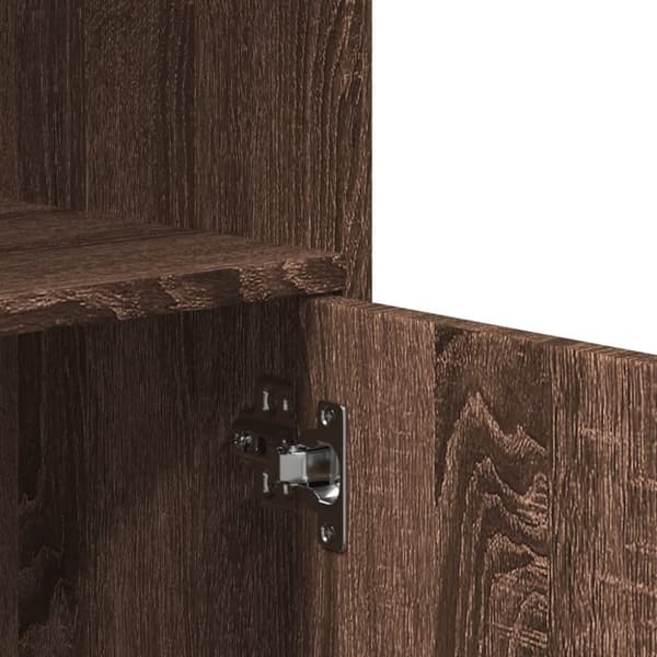 vidaXL rullebord 55x40x91 cm konstrueret træ brun egetræsfarve