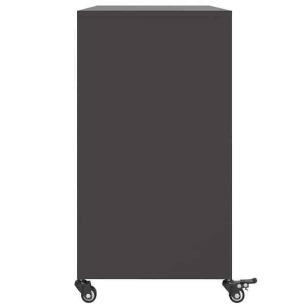 vidaXL Skänk svart 100,5x39x72 cm stål