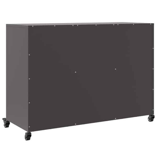 vidaXL Skänk svart 100,5x39x72 cm stål