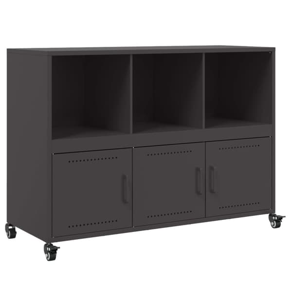 vidaXL Skänk svart 100,5x39x72 cm stål