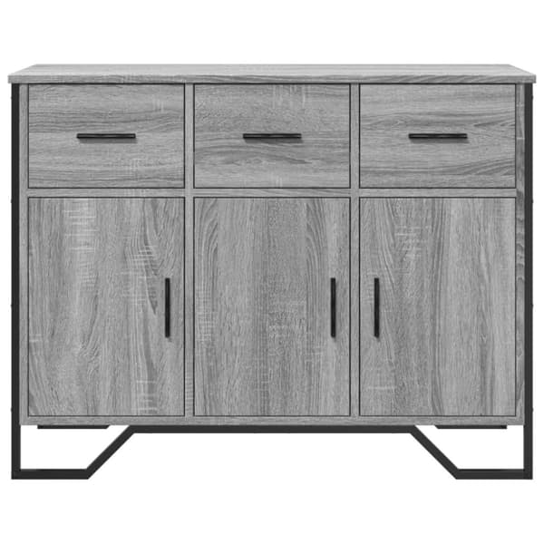 vidaXL skænk 97x32,5x74,5 cm konstrueret træ grå sonoma-eg