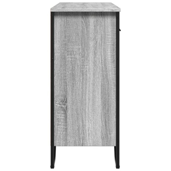 vidaXL skænk 97x32,5x74,5 cm konstrueret træ grå sonoma-eg