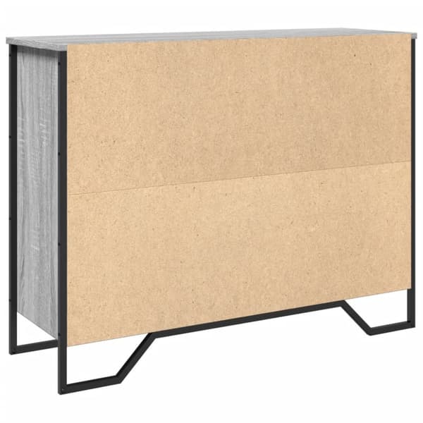 vidaXL skænk 97x32,5x74,5 cm konstrueret træ grå sonoma-eg