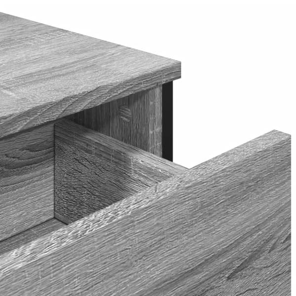 vidaXL skænk 97x32,5x74,5 cm konstrueret træ grå sonoma-eg