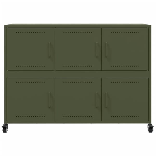 vidaXL Senkki oliivinvihreä 100,5x39x72 cm teräs