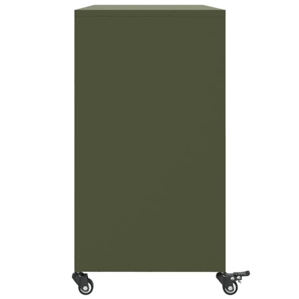 vidaXL Senkki oliivinvihreä 100,5x39x72 cm teräs