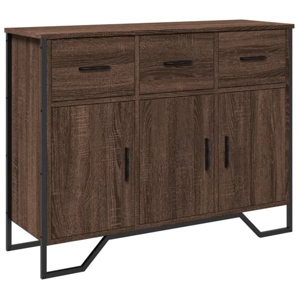 vidaXL Senkki ruskea tammi 97x32,5x74,5 cm tekninen puu
