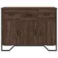 Pikkukuva 5 / 11: vidaXL Senkki ruskea tammi 97x32,5x74,5 cm tekninen puu