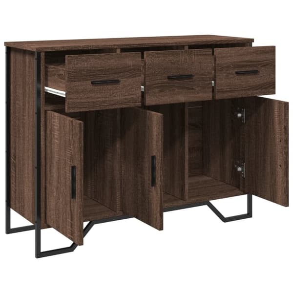 vidaXL Senkki ruskea tammi 97x32,5x74,5 cm tekninen puu