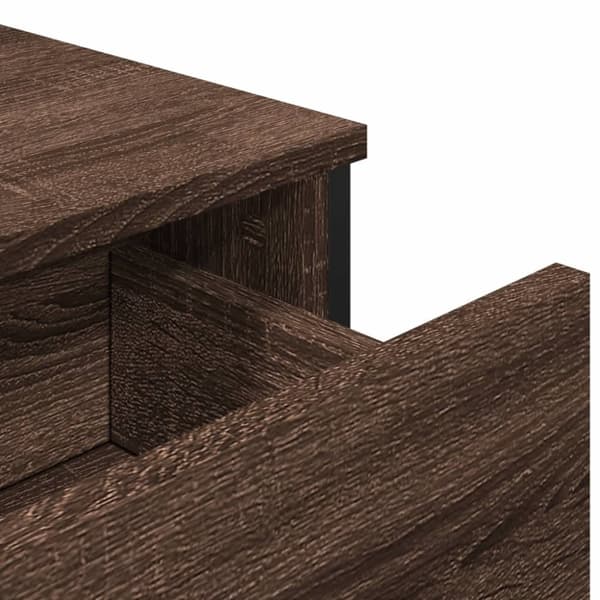 vidaXL Senkki ruskea tammi 97x32,5x74,5 cm tekninen puu