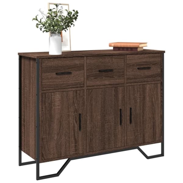vidaXL Senkki ruskea tammi 97x32,5x74,5 cm tekninen puu