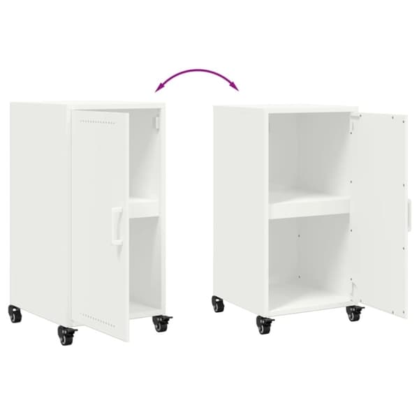 vidaXL skab 36x39x72 cm stål hvid