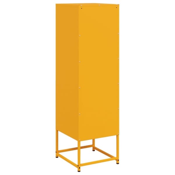 vidaXL højskab 36x39x123 cm stål sennepsgul