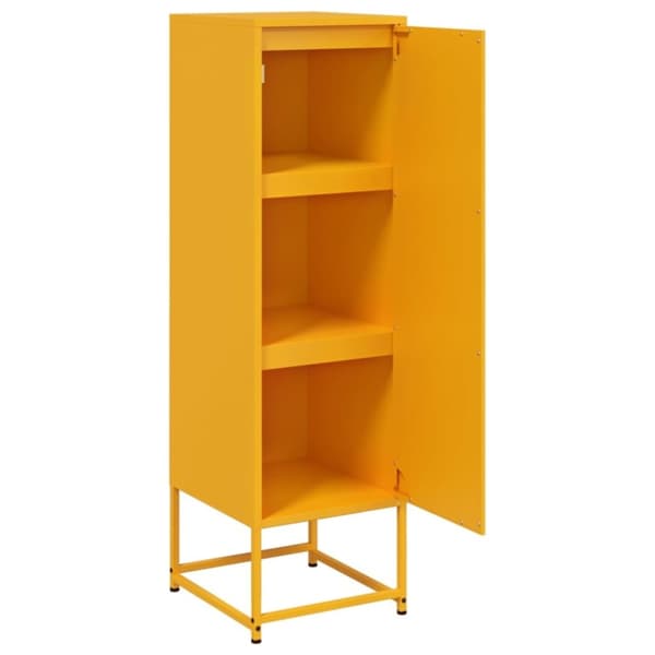 vidaXL højskab 36x39x123 cm stål sennepsgul