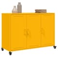 Miniatyrbilde 5 av 11: vidaXL Skjenk sennepsgul 100,5x39x72 cm stål