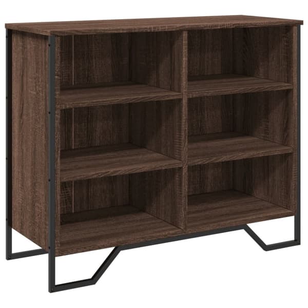 vidaXL Skjenk brun eik 91x35,5x74,5 cm konstruert tre