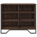 Miniatyrbilde 5 av 11: vidaXL Skjenk brun eik 91x35,5x74,5 cm konstruert tre