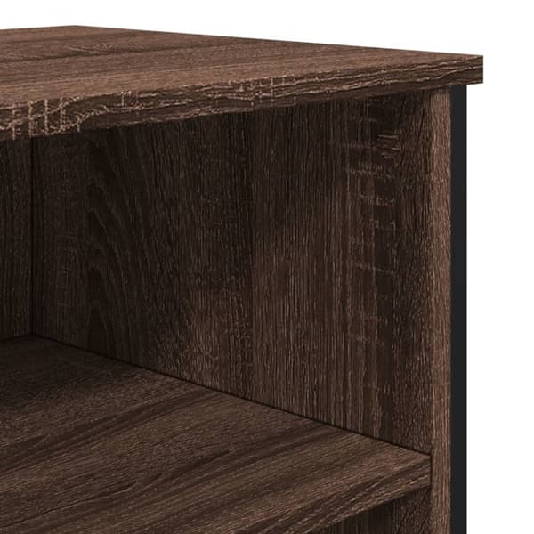 vidaXL Skjenk brun eik 91x35,5x74,5 cm konstruert tre