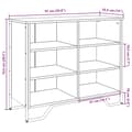 Miniatyrbilde 10 av 11: vidaXL Skjenk brun eik 91x35,5x74,5 cm konstruert tre
