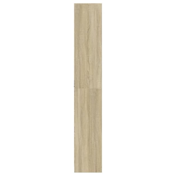 vidaXL skab med LED-lys 41,5x32,5x200 cm konstrueret træ sonoma-eg
