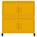 Miniatyrbilde 7 av 11: vidaXL Skjenk sennepsgul 68x39x72 cm stål