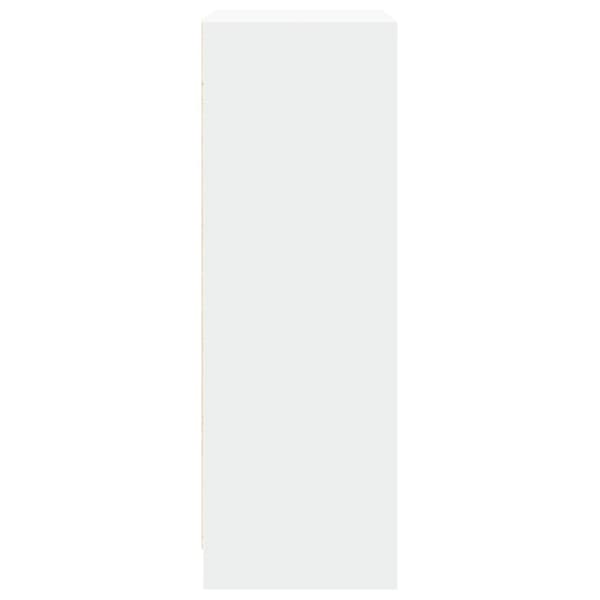 vidaXL reol med LED 77x34x100 cm konstrueret træ hvid